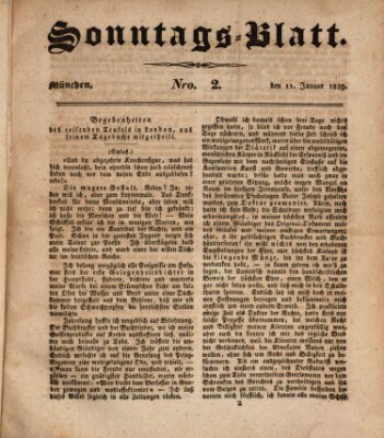 Sonntags-Blatt (Der bayerische Volksfreund) Sonntag 11. Januar 1829