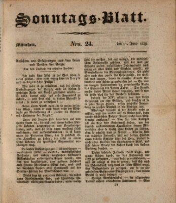 Sonntags-Blatt (Der bayerische Volksfreund) Sonntag 14. Juni 1829