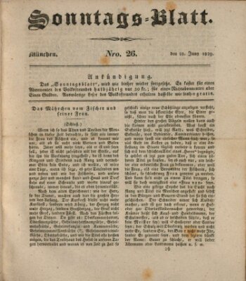 Sonntags-Blatt (Der bayerische Volksfreund) Sonntag 28. Juni 1829