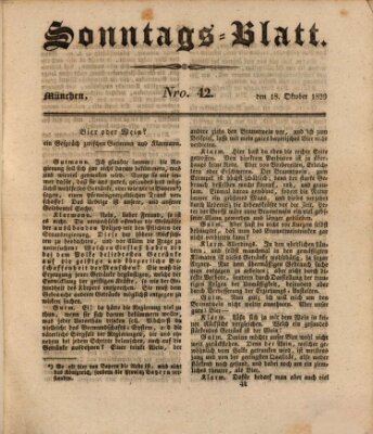 Sonntags-Blatt (Der bayerische Volksfreund) Sonntag 18. Oktober 1829