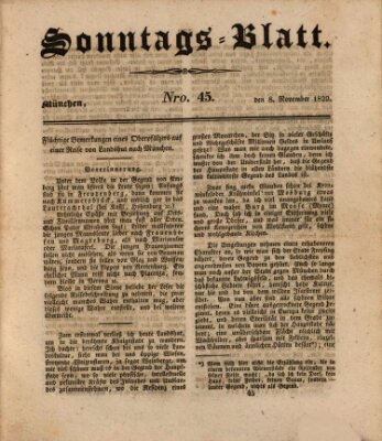 Sonntags-Blatt (Der bayerische Volksfreund) Sonntag 8. November 1829