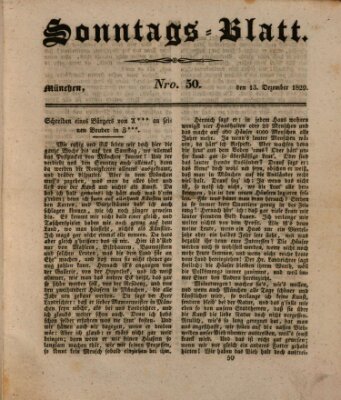 Sonntags-Blatt (Der bayerische Volksfreund) Sonntag 13. Dezember 1829