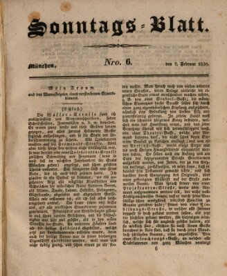 Sonntags-Blatt (Der bayerische Volksfreund) Sonntag 7. Februar 1830