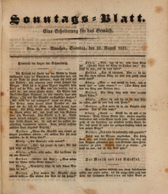 Sonntags-Blatt (Der bayerische Volksfreund) Sonntag 28. August 1831