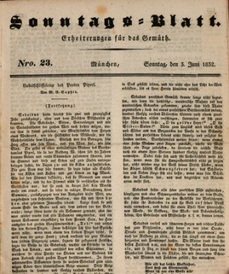 Sonntags-Blatt (Der bayerische Volksfreund) Sonntag 3. Juni 1832