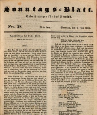 Sonntags-Blatt (Der bayerische Volksfreund) Sonntag 8. Juli 1832