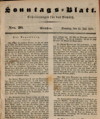 Sonntags-Blatt (Der bayerische Volksfreund) Sonntag 22. Juli 1832