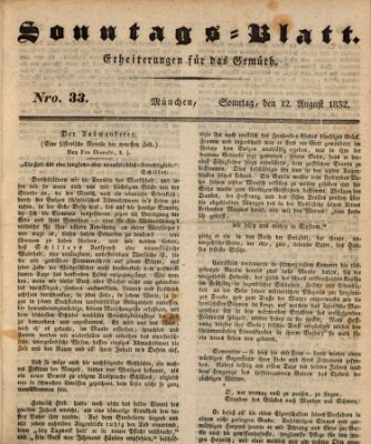 Sonntags-Blatt (Der bayerische Volksfreund) Sonntag 12. August 1832