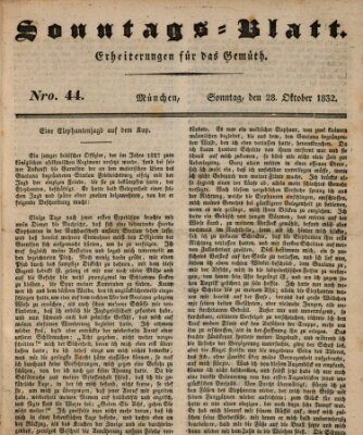 Sonntags-Blatt (Der bayerische Volksfreund) Sonntag 28. Oktober 1832