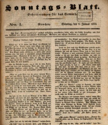 Sonntags-Blatt (Der bayerische Volksfreund) Sonntag 6. Januar 1833