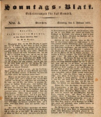 Sonntags-Blatt (Der bayerische Volksfreund) Sonntag 3. Februar 1833