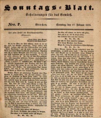 Sonntags-Blatt (Der bayerische Volksfreund) Sonntag 17. Februar 1833