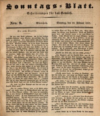 Sonntags-Blatt (Der bayerische Volksfreund) Sonntag 24. Februar 1833