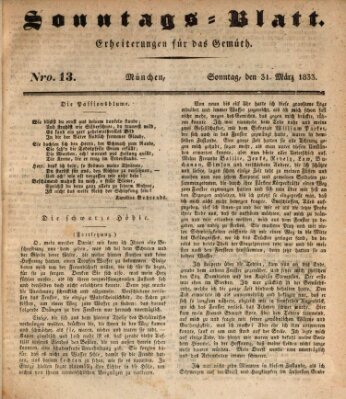 Sonntags-Blatt (Der bayerische Volksfreund) Sonntag 31. März 1833