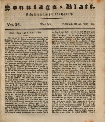 Sonntags-Blatt (Der bayerische Volksfreund) Sonntag 30. Juni 1833