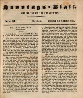 Sonntags-Blatt (Der bayerische Volksfreund) Sonntag 4. August 1833