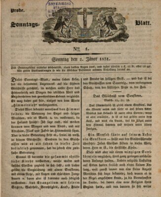 Sonntagsblatt Sonntag 2. Januar 1831