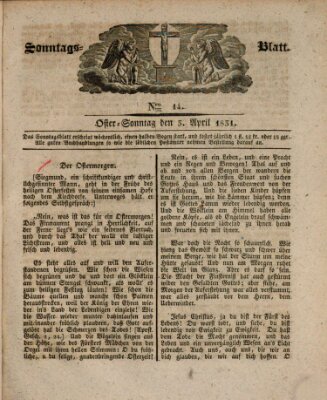 Sonntagsblatt Sonntag 3. April 1831