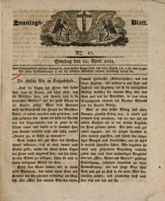 Sonntagsblatt Sonntag 24. April 1831