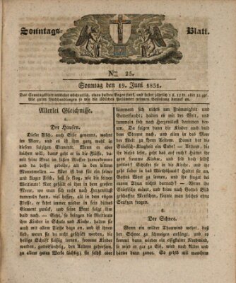 Sonntagsblatt Sonntag 19. Juni 1831