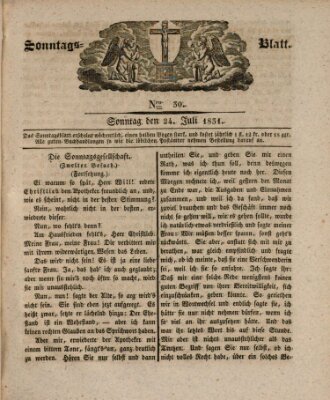 Sonntagsblatt Sonntag 24. Juli 1831