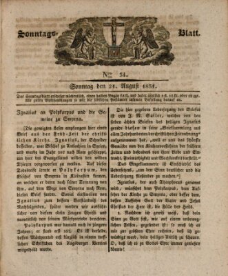 Sonntagsblatt Sonntag 21. August 1831