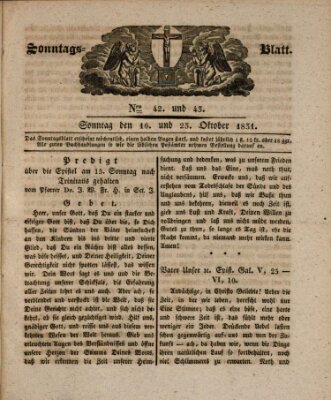 Sonntagsblatt Freitag 21. Oktober 1831