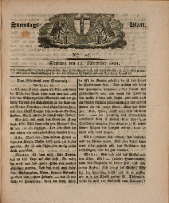 Sonntagsblatt Sonntag 13. November 1831