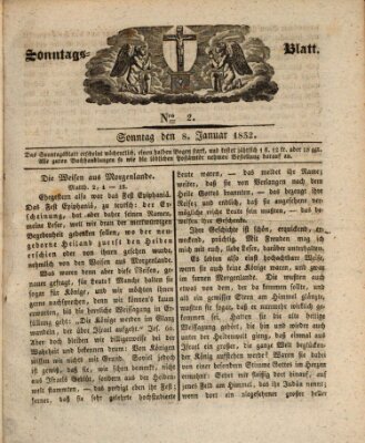 Sonntagsblatt Sonntag 8. Januar 1832