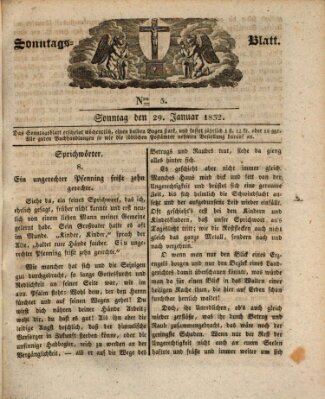 Sonntagsblatt Sonntag 29. Januar 1832