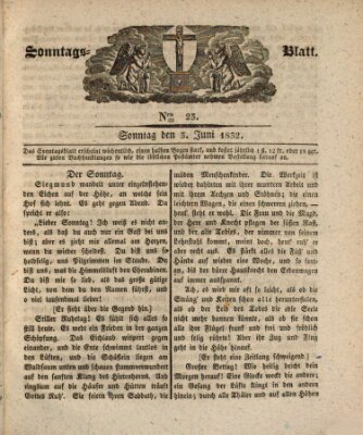 Sonntagsblatt Sonntag 3. Juni 1832