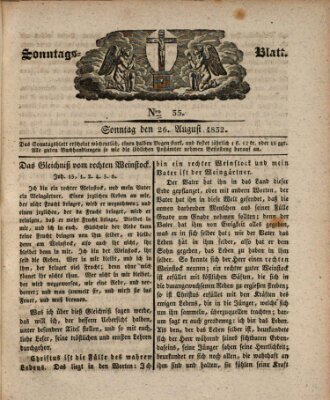 Sonntagsblatt Sonntag 26. August 1832