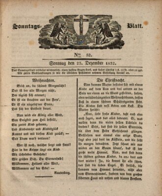 Sonntagsblatt Sonntag 23. Dezember 1832