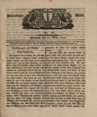 Sonntagsblatt Sonntag 31. März 1833