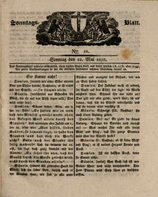 Sonntagsblatt Sonntag 12. Mai 1833