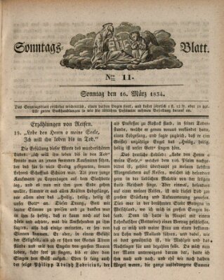 Sonntagsblatt Sonntag 16. März 1834