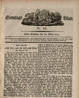 Sonntagsblatt Sonntag 30. März 1834