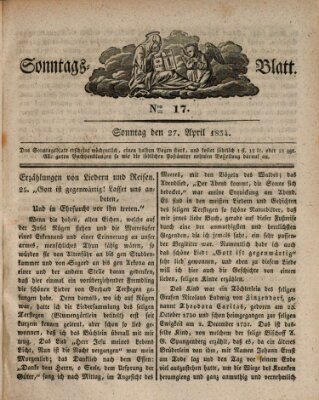 Sonntagsblatt Sonntag 27. April 1834