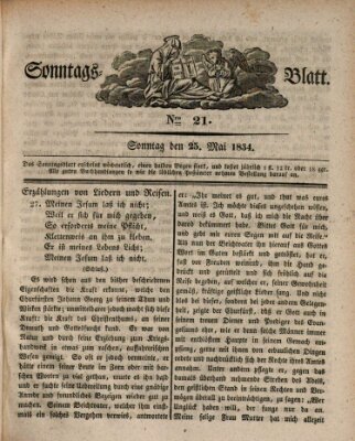 Sonntagsblatt Sonntag 25. Mai 1834