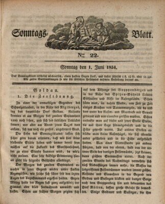 Sonntagsblatt Sonntag 1. Juni 1834