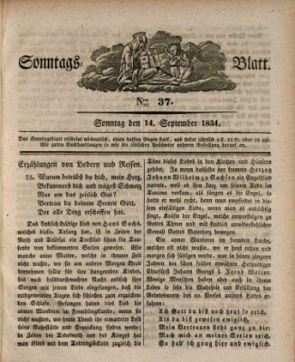 Sonntagsblatt Sonntag 14. September 1834