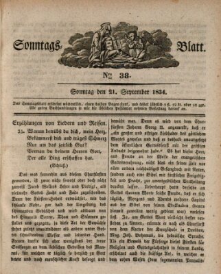 Sonntagsblatt Sonntag 21. September 1834