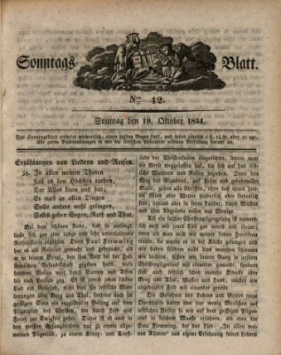 Sonntagsblatt Sonntag 19. Oktober 1834