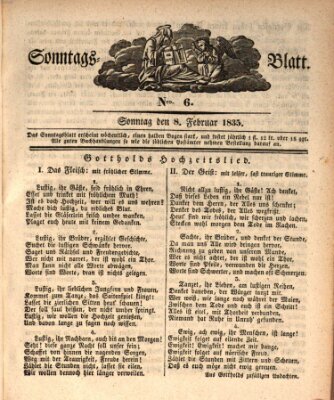 Sonntagsblatt Sonntag 8. Februar 1835