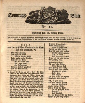 Sonntagsblatt Sonntag 15. März 1835