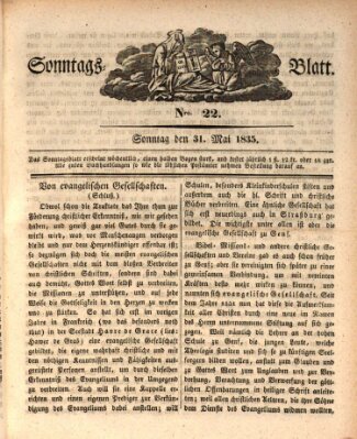 Sonntagsblatt Sonntag 31. Mai 1835