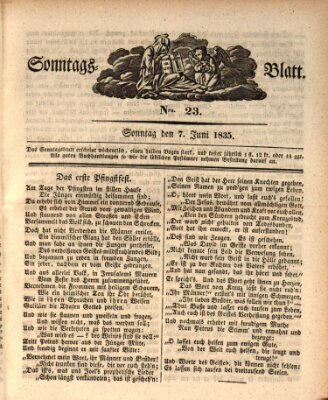 Sonntagsblatt Sonntag 7. Juni 1835