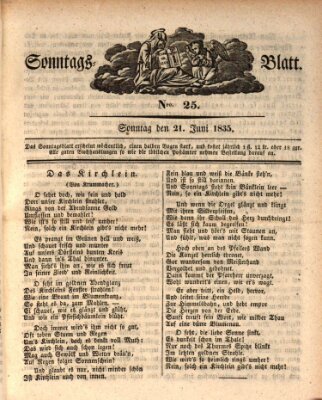 Sonntagsblatt Sonntag 21. Juni 1835