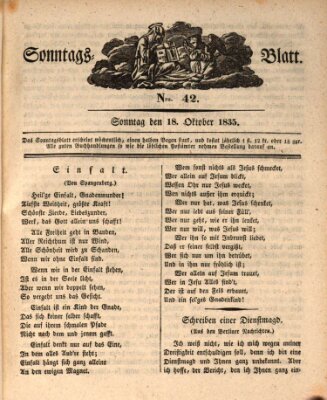 Sonntagsblatt Sonntag 18. Oktober 1835