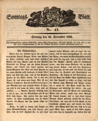 Sonntagsblatt Sonntag 22. November 1835